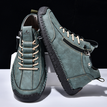 MONVIEL™ | Nubuck Side-Zip Ankle Boots