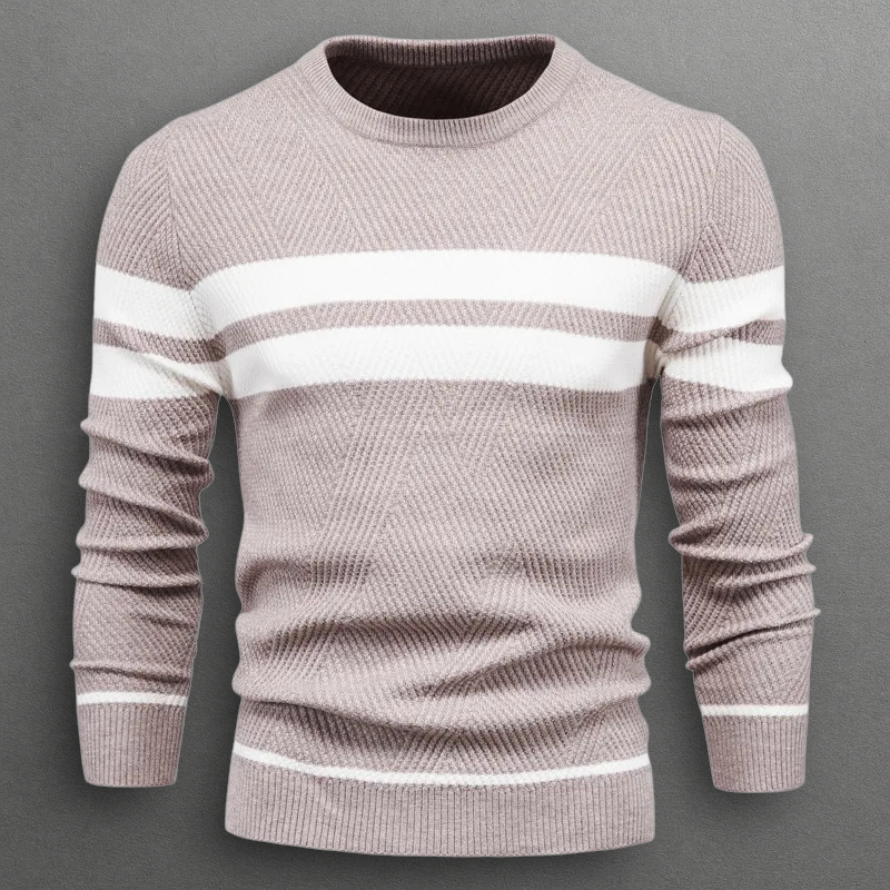 MANSSINO™ | Men's Horizontal Stripe Crew Neck Pullover
