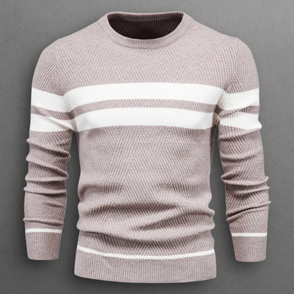 MANSSINO™ | Men's Horizontal Stripe Crew Neck Pullover