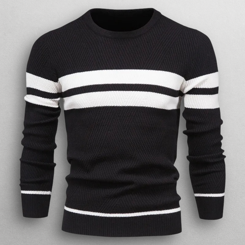 MANSSINO™ | Men's Horizontal Stripe Crew Neck Pullover