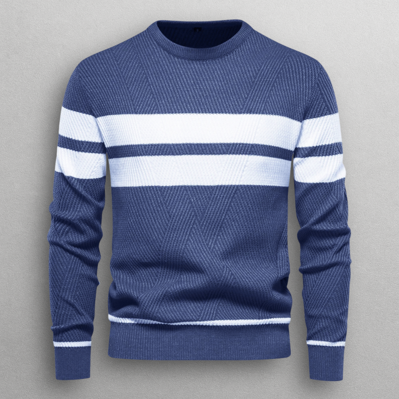MANSSINO™ | Men's Horizontal Stripe Crew Neck Pullover