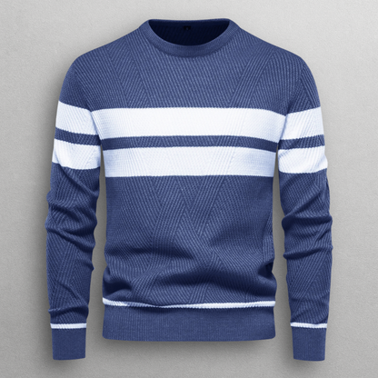 MANSSINO™ | Men's Horizontal Stripe Crew Neck Pullover