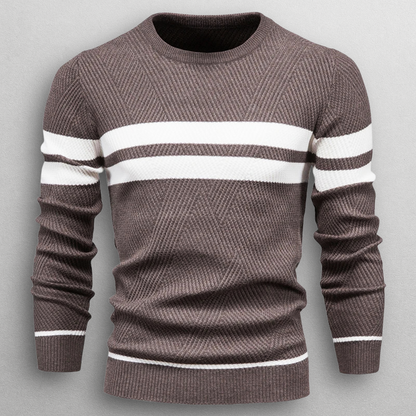 MANSSINO™ | Men's Horizontal Stripe Crew Neck Pullover