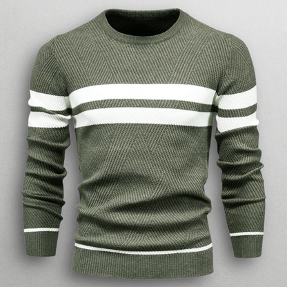 MANSSINO™ | Men's Horizontal Stripe Crew Neck Pullover
