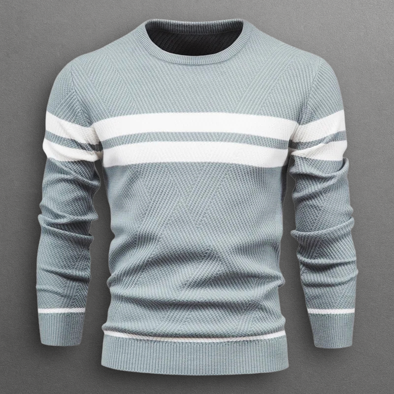MANSSINO™ | Men's Horizontal Stripe Crew Neck Pullover