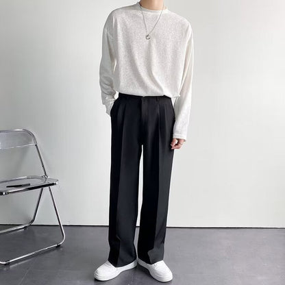 MANSSINO™ | Men's Pleated Wide-Leg Dress Trousers