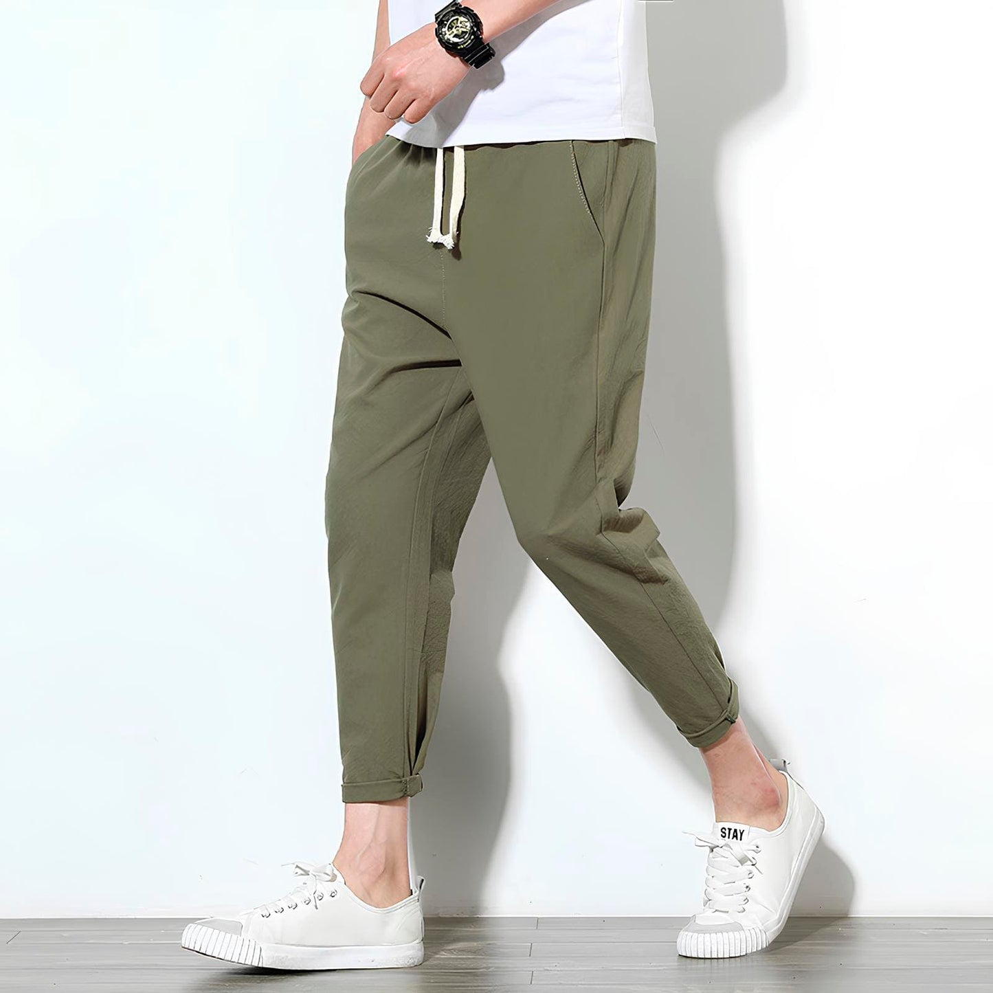 MANSSINO™ | Men's Cropped Cotton Drawstring Trousers