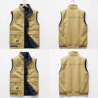 MONVIEL™ | Five-Pocket Cotton Gilet