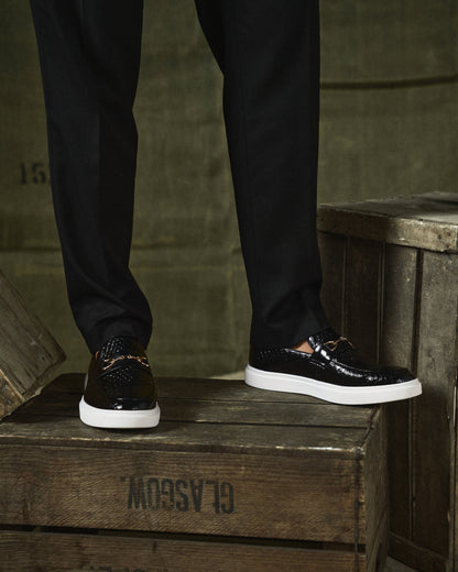 MANSSINO™ | Men's Embossed Buckle Loafer