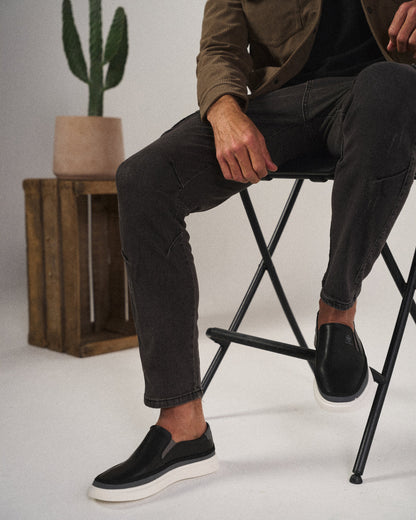 MANSSINO™ | Men's Leather Slip-On Platform Sneaker