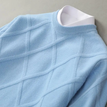 MANSSINO™ | Men's Cashmere Argyle Pullover