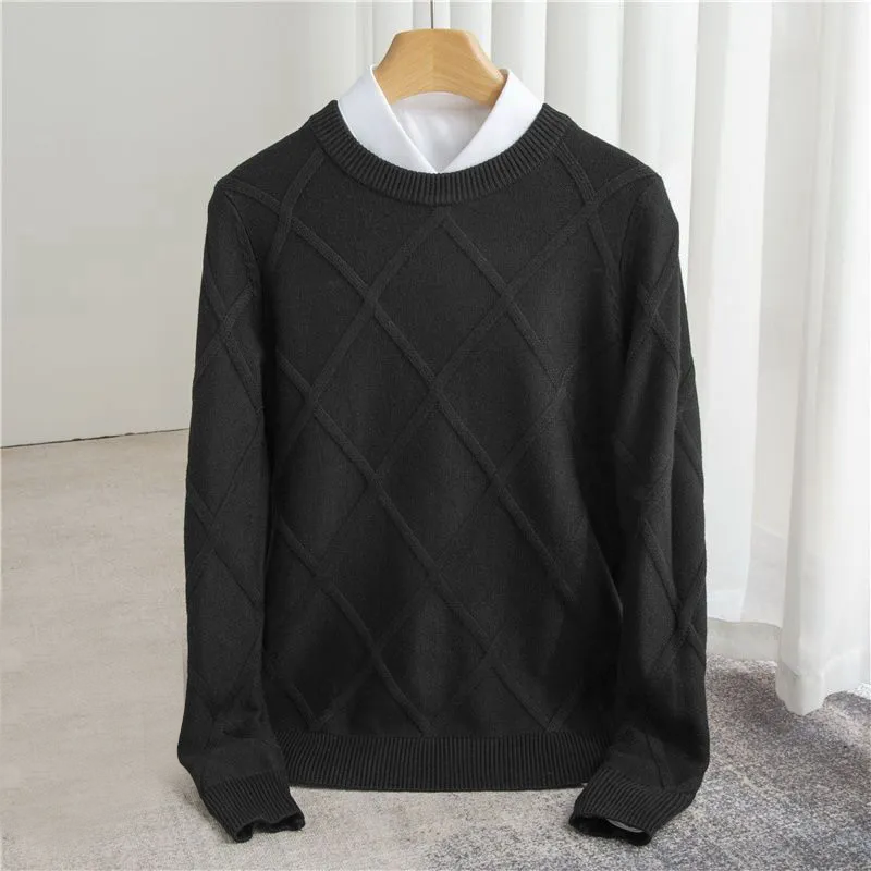 MANSSINO™ | Men's Cashmere Argyle Pullover