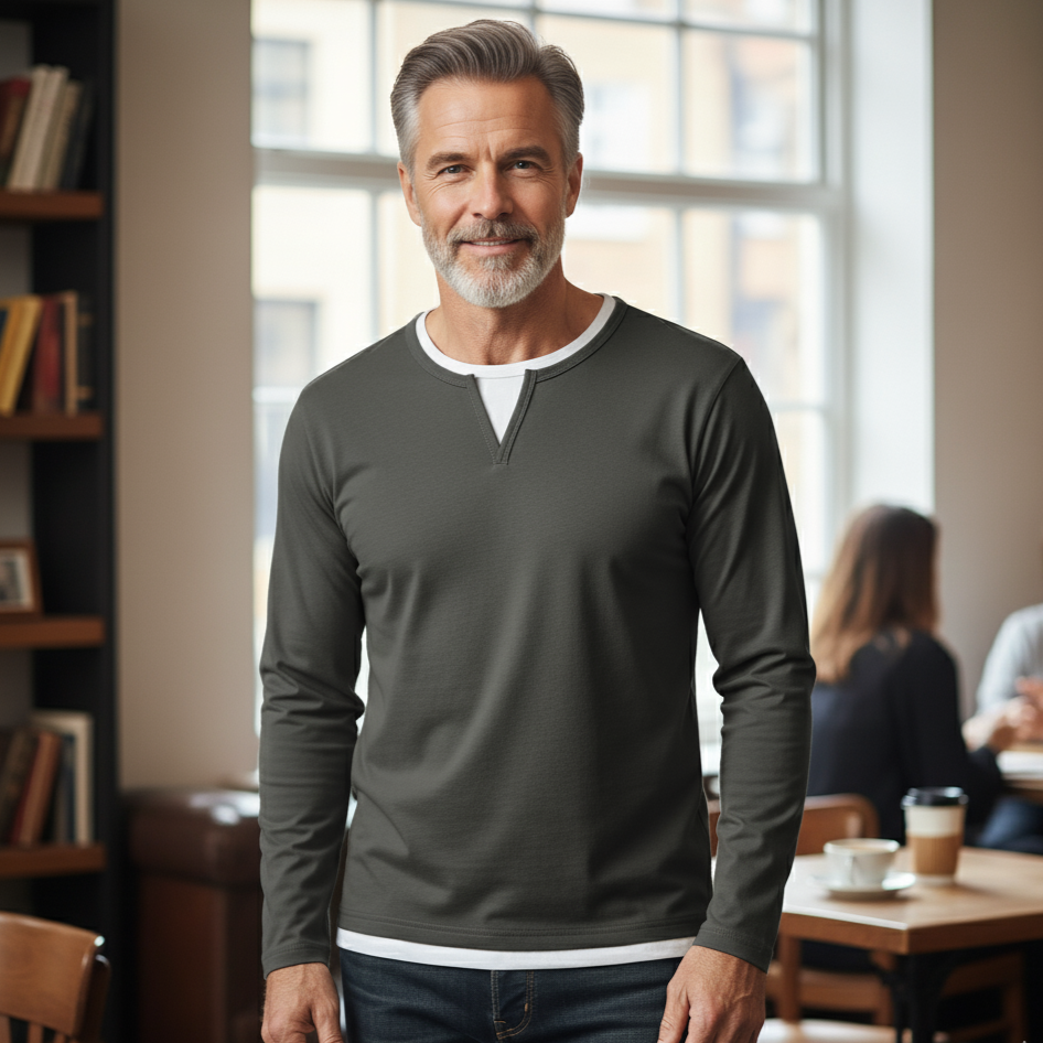 MANSSINO™ | Men's Premium Cotton V-Neck Pullover