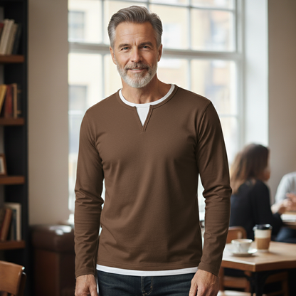MANSSINO™ | Men's Premium Cotton V-Neck Pullover