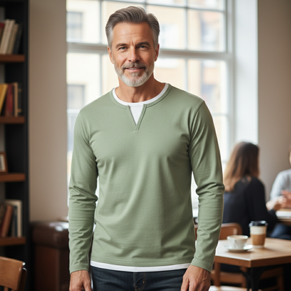 MANSSINO™ | Men's Premium Cotton V-Neck Pullover