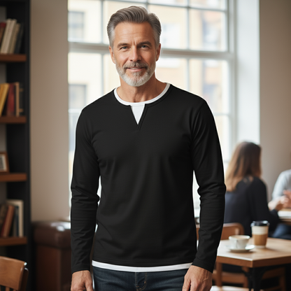 MANSSINO™ | Men's Premium Cotton V-Neck Pullover