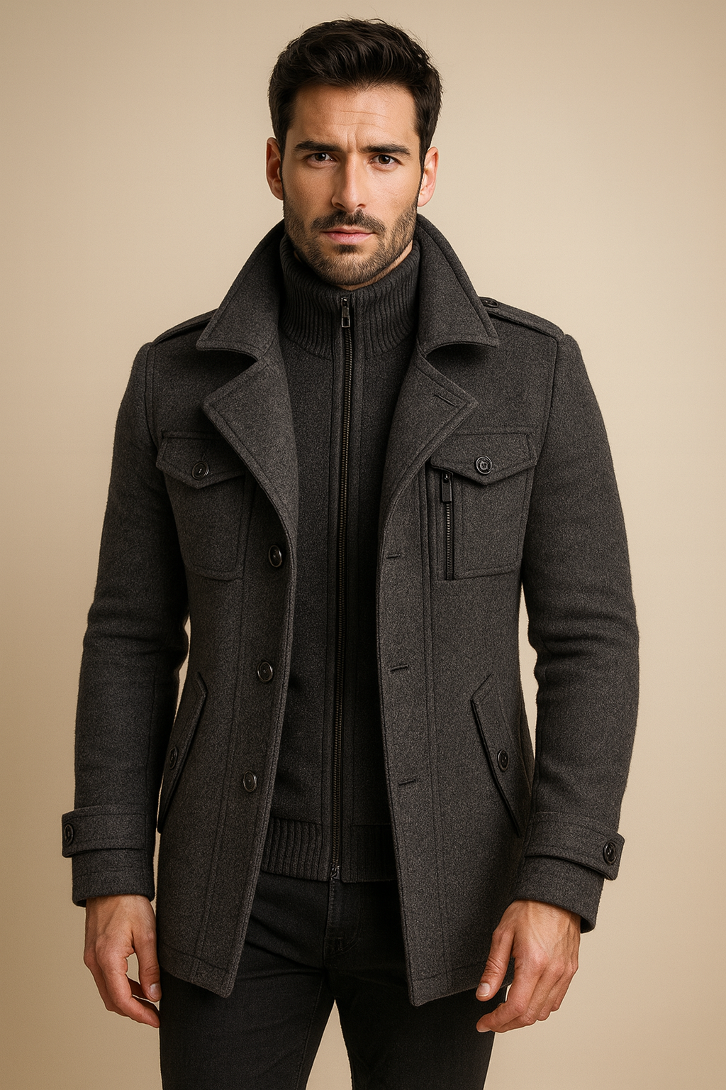 MANSSINO™ | Men's Double-Breasted Long Winter Coat