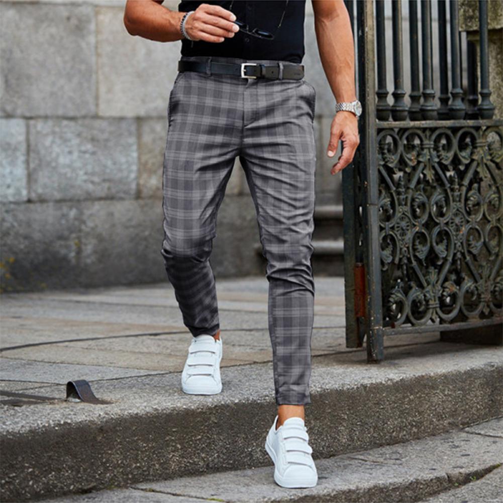 MONVIEL™ | Men's Slim-Fit Checked Chinos