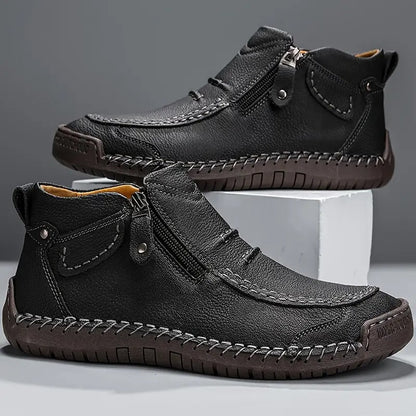 MANSSINO™ | Men's Hand-Stitched Side-Zip Ankle Boot