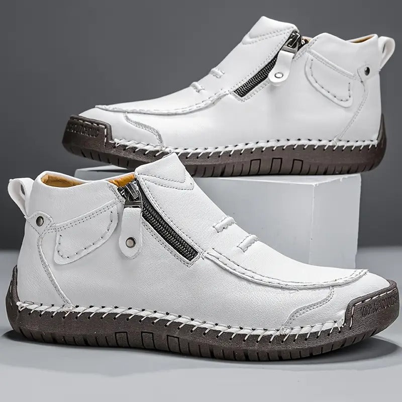 MANSSINO™ | Men's Hand-Stitched Side-Zip Ankle Boot