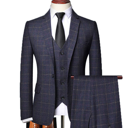 MONVIEL | Checkered Three-piece suit