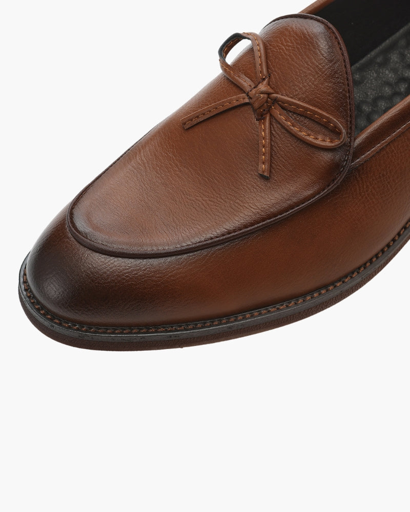 MONVIEL | Leather Lace-Detail Loafers