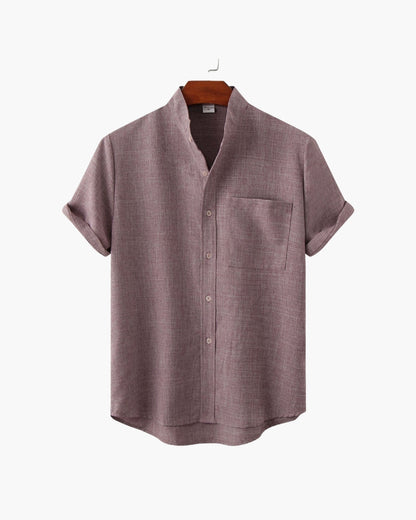 Johannes™ | Chemise col mao manches courtes