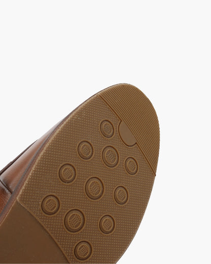 MONVIEL | Leather Lace-Detail Loafers