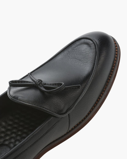 MONVIEL | Leather Lace-Detail Loafers
