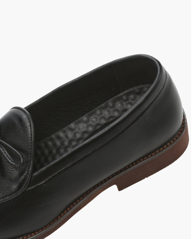 MONVIEL | Leather Lace-Detail Loafers