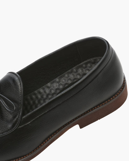 MONVIEL | Leather Lace-Detail Loafers