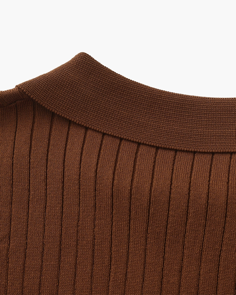 MONVIEL | RIBBED KNIT POLO