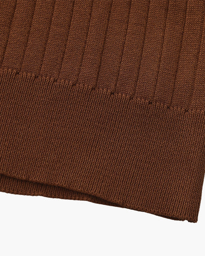 MONVIEL | Classic Collar Ribbed Knit Polo