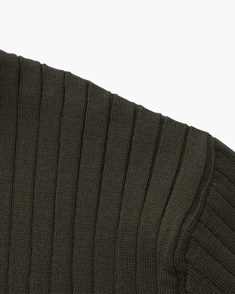 MONVIEL | Classic Collar Ribbed Knit Polo