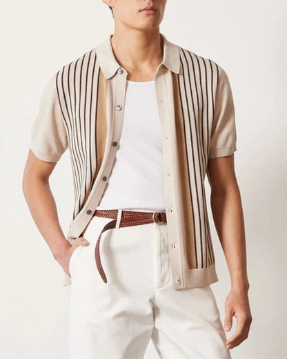 MONVIEL | STRIPED KNIT POLO