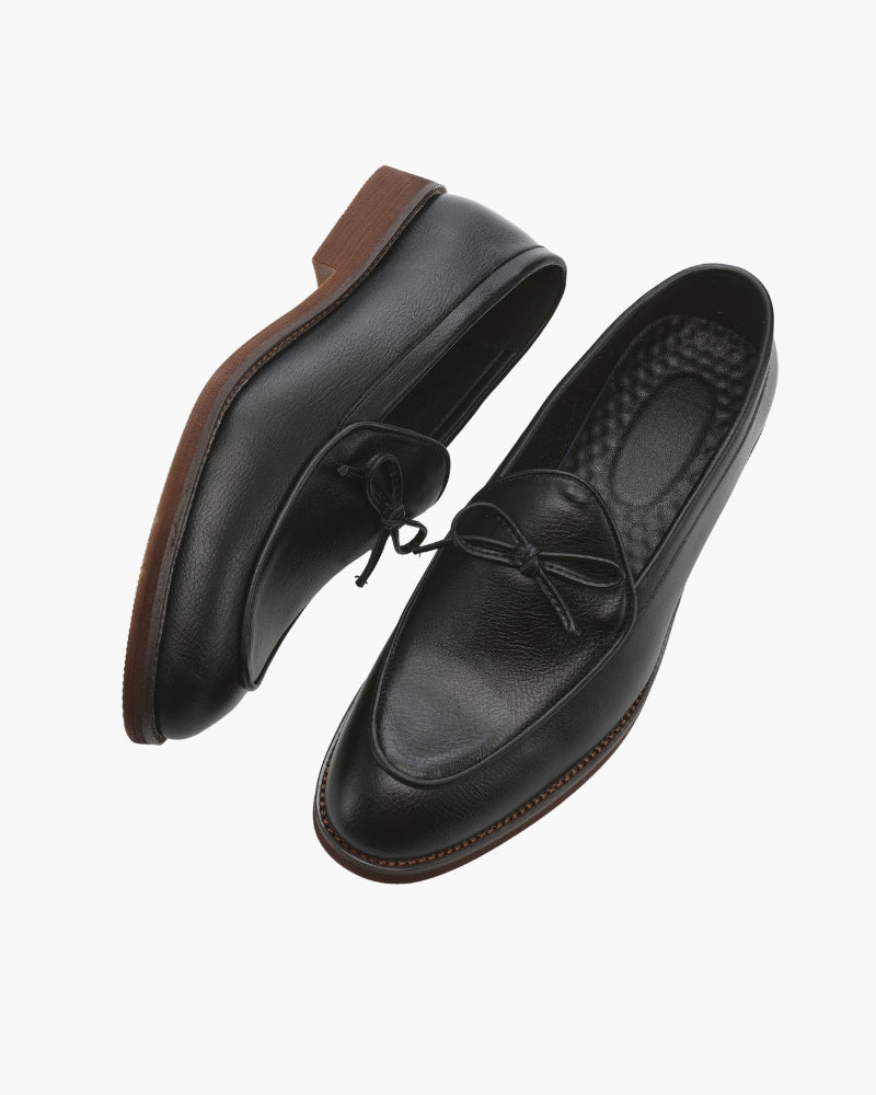 MONVIEL | Leather Lace-Detail Loafers