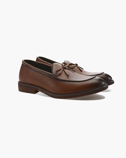 MONVIEL | Leather Lace-Detail Loafers