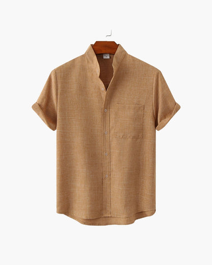 Johannes™ | Chemise col mao manches courtes