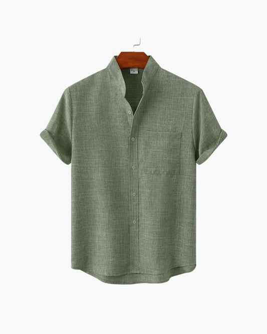 Mathis™ | Short-sleeve mandarin-collar shirt