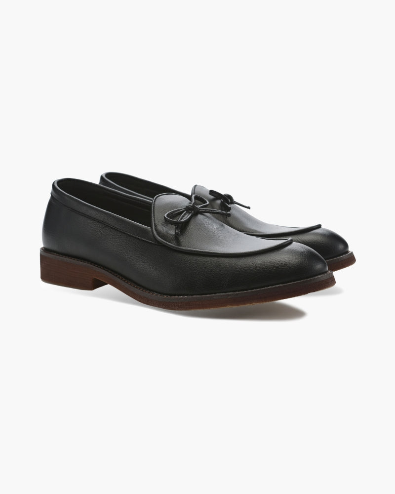 MONVIEL | Leather Lace-Detail Loafers