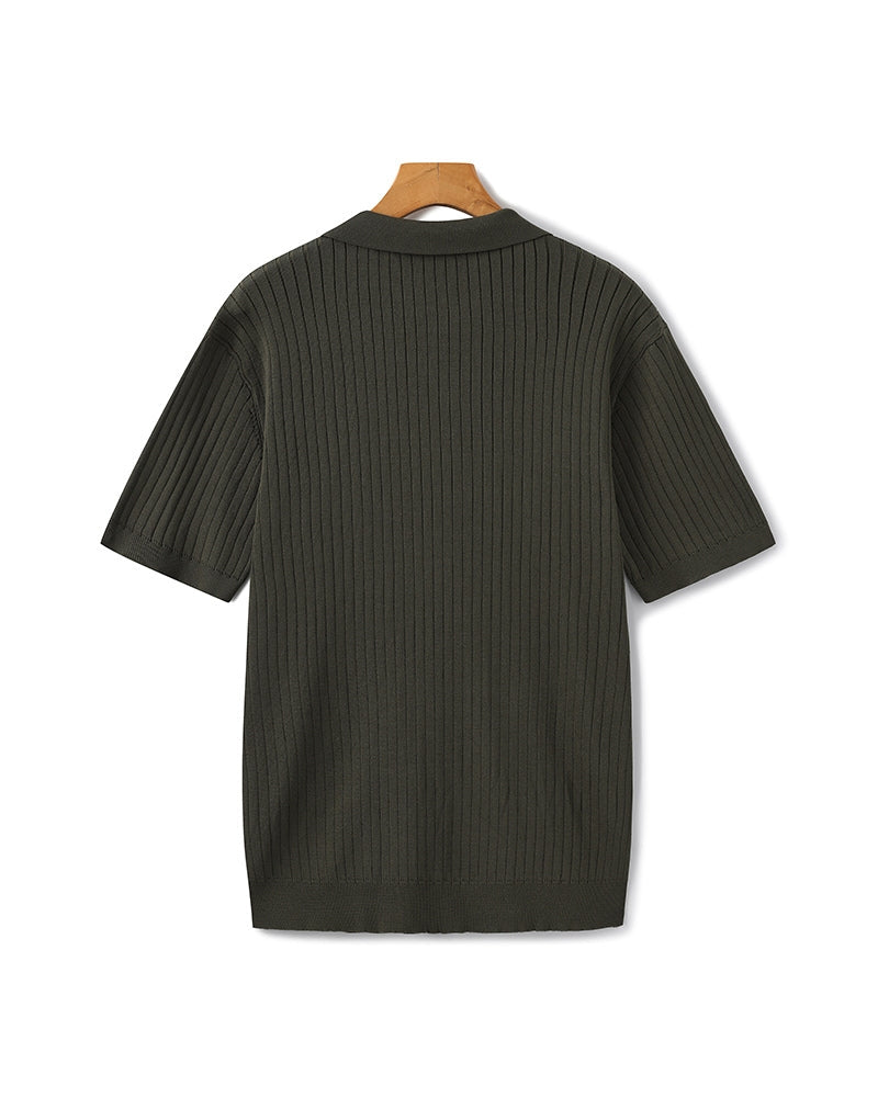MONVIEL | RIBBED KNIT POLO