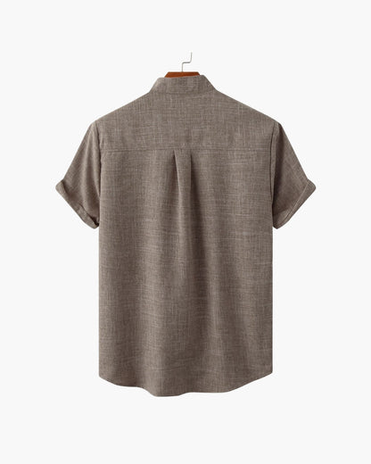 Johannes™ | Chemise col mao manches courtes