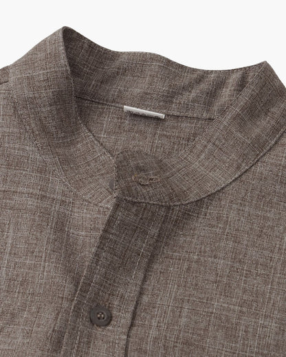 Johannes™ | Chemise col mao manches courtes