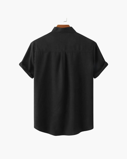 Johannes™ | Chemise col mao manches courtes