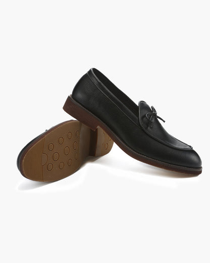 MONVIEL | Leather Lace-Detail Loafers