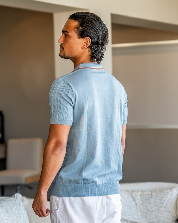 MONVIEL | Textured knit polo