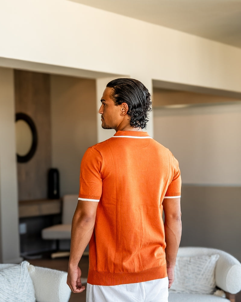 Ethan™ | Polo en maille avec liserés contrastés