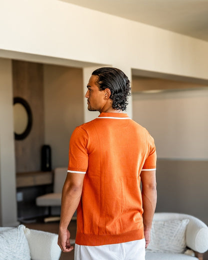 Ethan™ | Polo en maille avec liserés contrastés