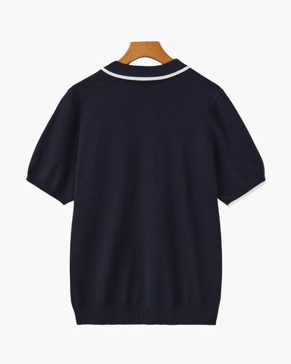 Ethan™ | Polo en maille avec liserés contrastés