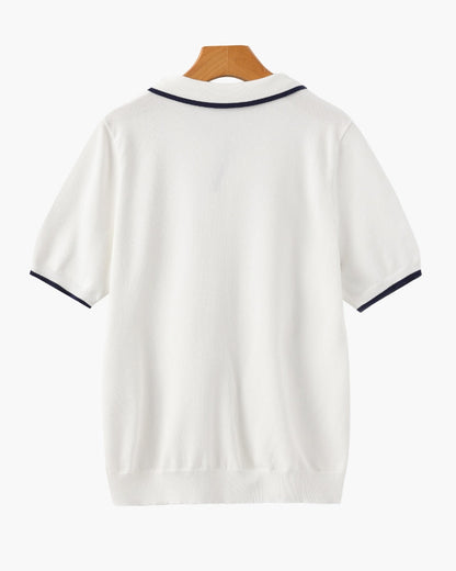 Ethan™ | Polo en maille avec liserés contrastés